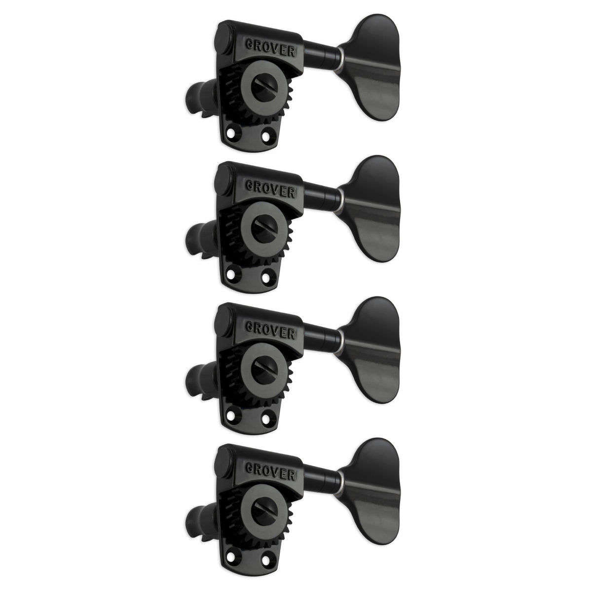 Grover Titan Bass Machineheads 4 in-line – Black Chrome