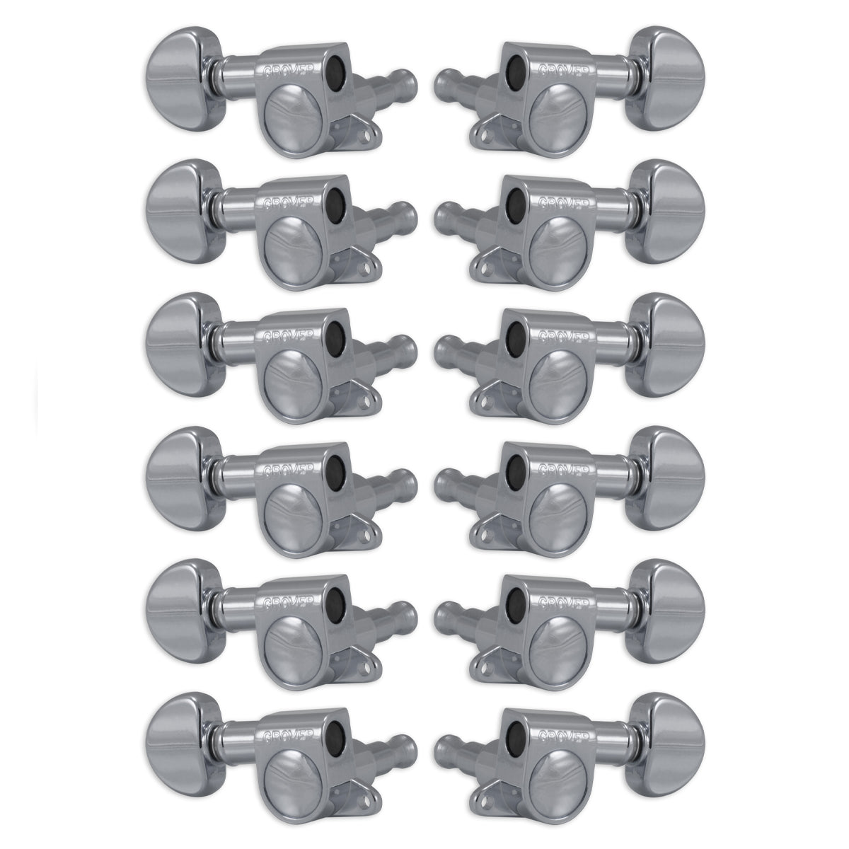 Grover Mini Rotomatics Machineheads 12 String ~ 6+6 ~ Chrome