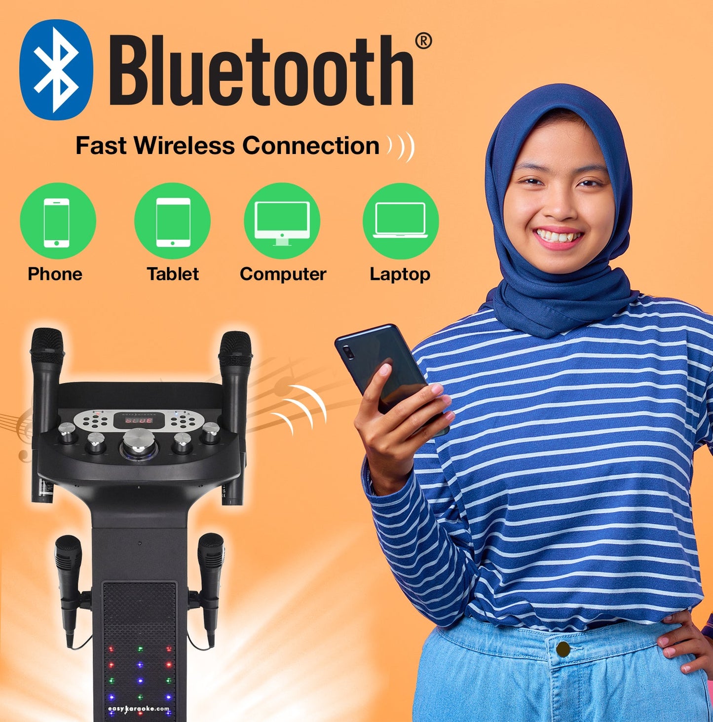 Easy Karaoke Smart Bluetooth® Karaoke System