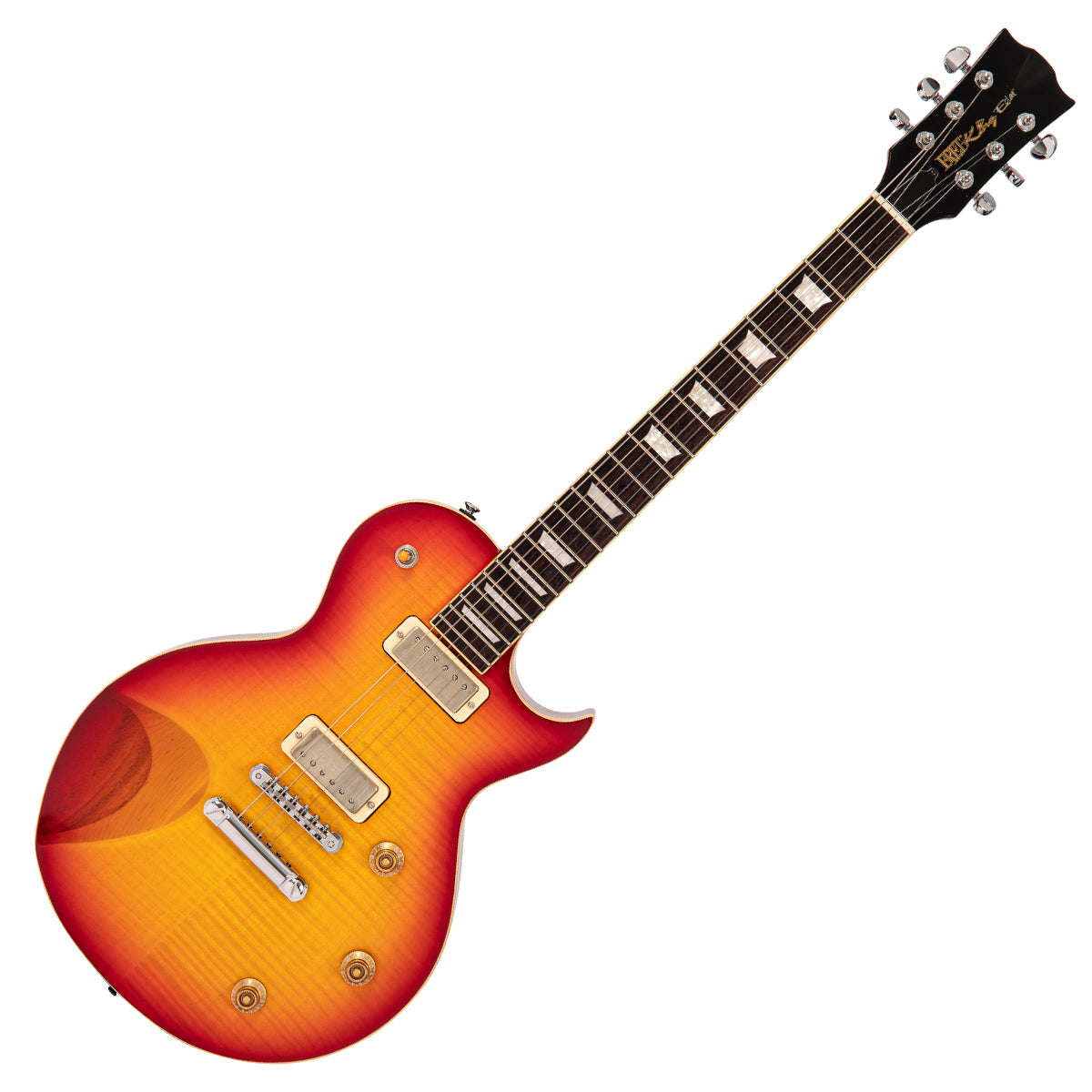 Flamed Cherry Sunburst Fret-King Eclat Custom Electric Guitar