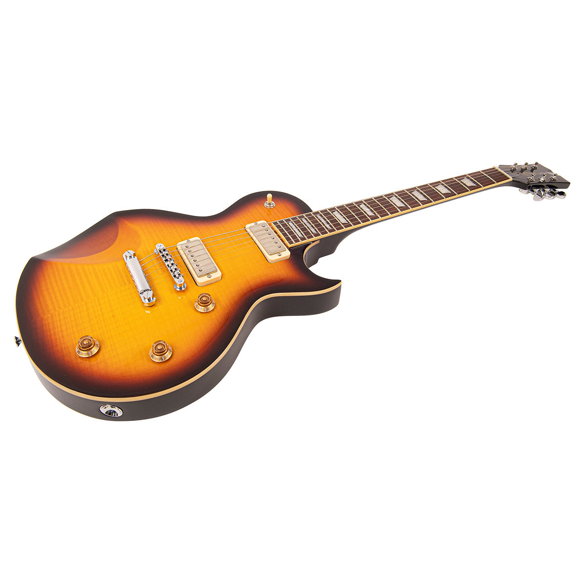 Flamed Tobacco Sunburst Fret-King Eclat Custom Electric Guitar
