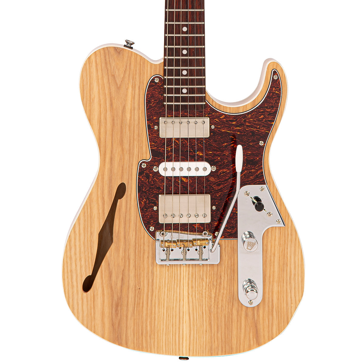 Natural Ash Fret-King Country Squire Semitone De Luxe Electric Guitar