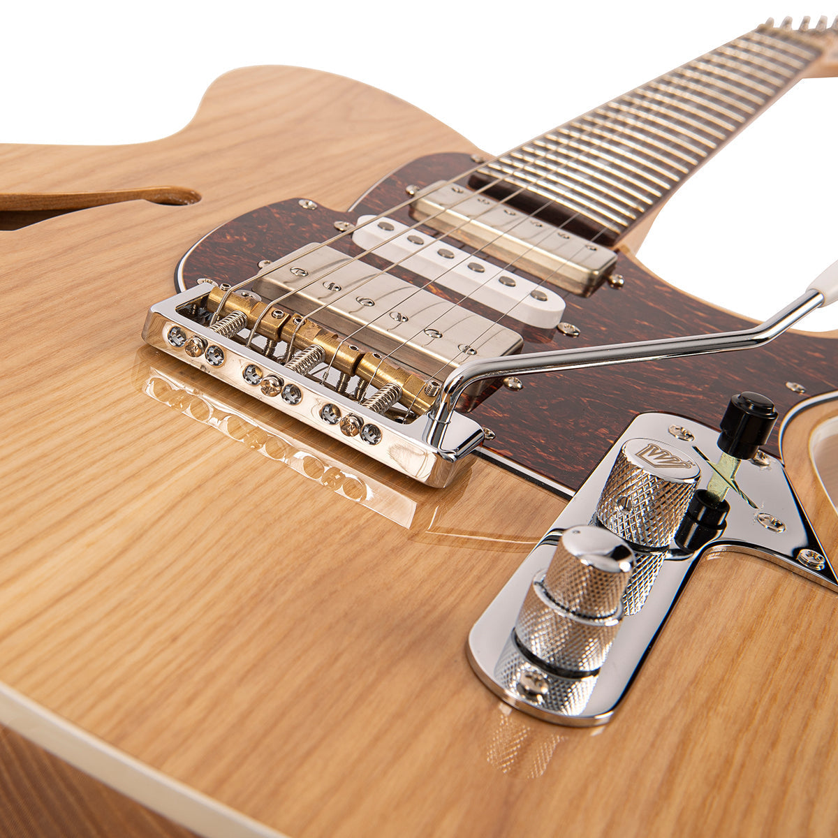 Natural Ash Fret-King Country Squire Semitone De Luxe Electric Guitar