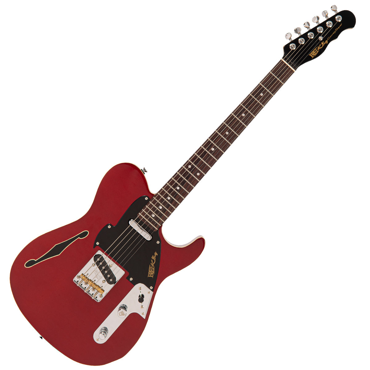Candy Apple Red Fret-King Country Squire Stealth Electric Guitar
