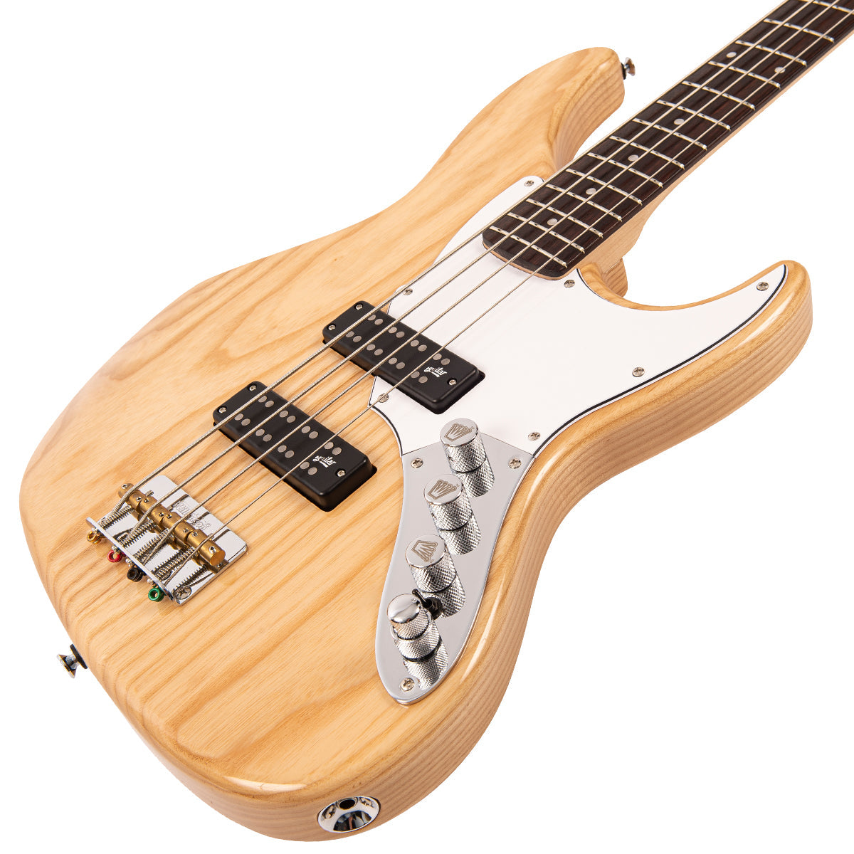 Natural Ash Fret-King Perception Custom Bass Guitar
