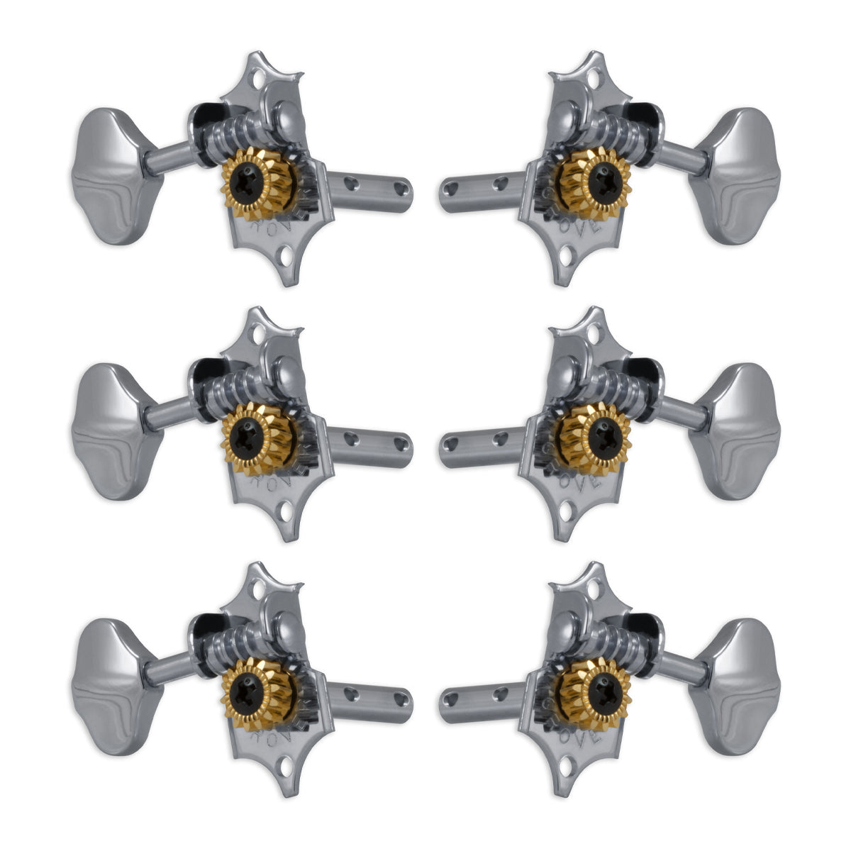 Grover Sta-Tite Machineheads 3+3 Horizontal – Chrome