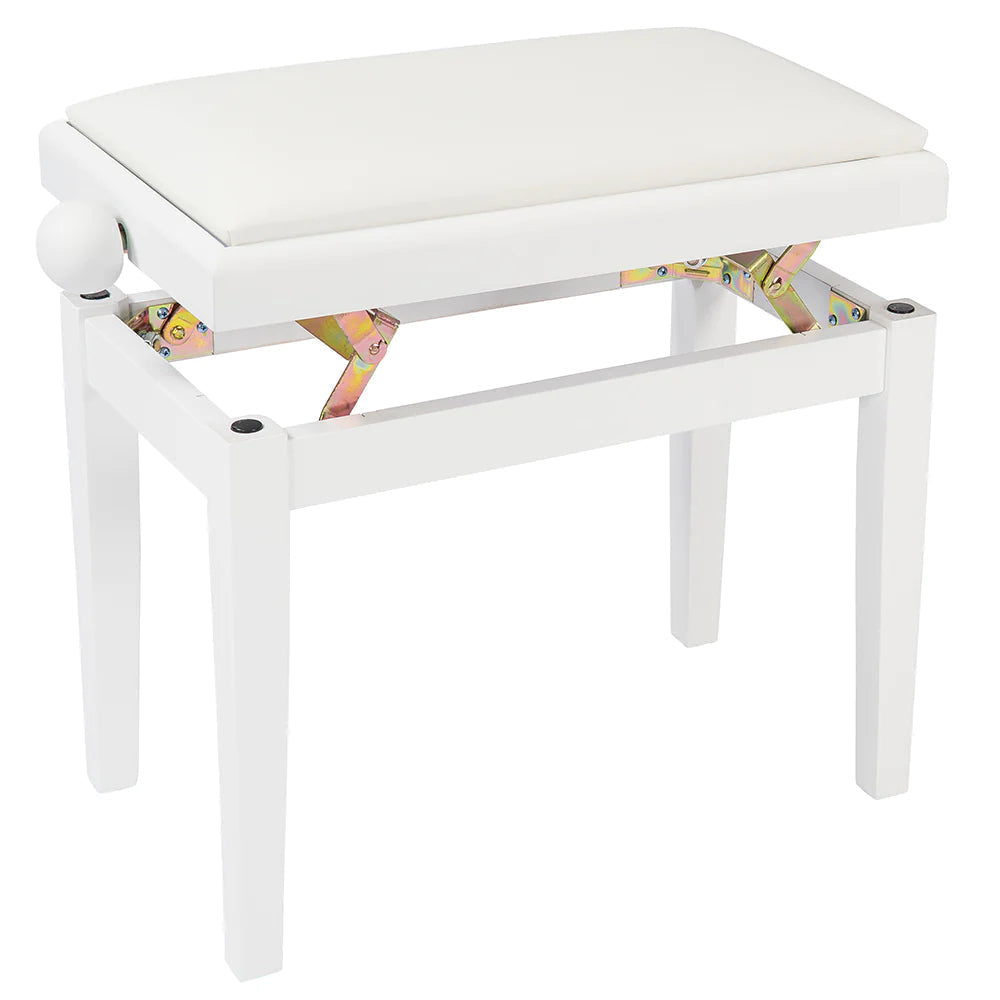 Kinsman Adjustable Piano Bench ~ Polished Gloss White