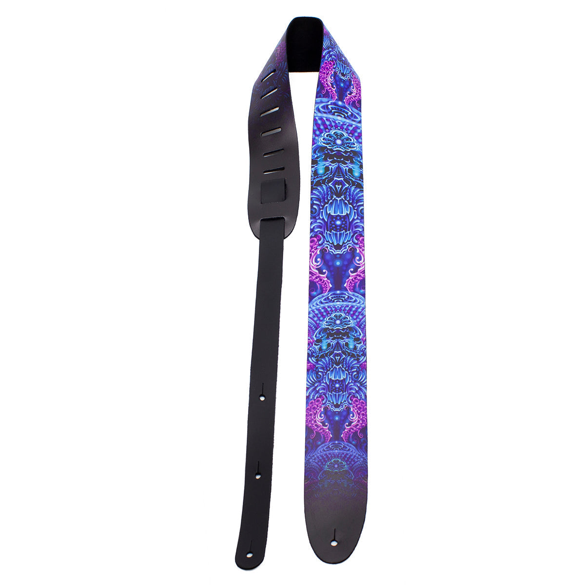 Perri's 2.5" Leather Guitar Strap ~ David Bollt ~ Purple