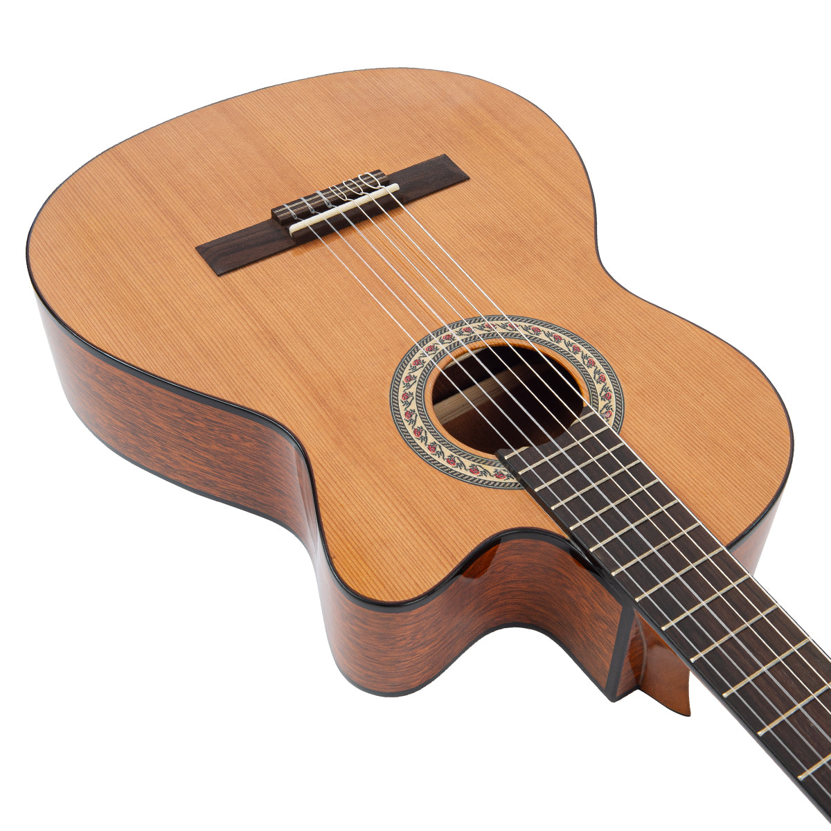 Santos Martinez Preludio Cutaway Electro-Classic Guitar ~ Natural High Gloss