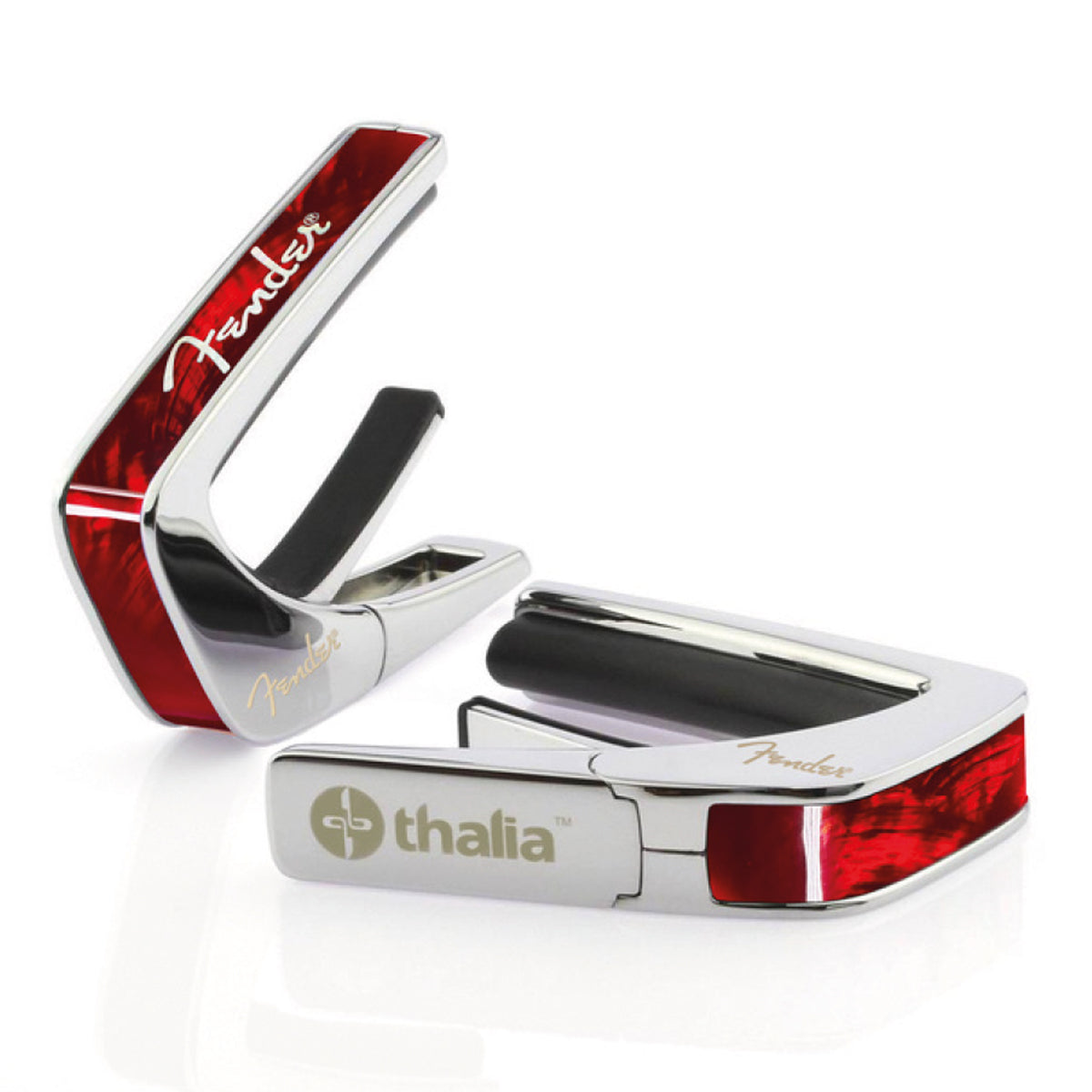 Fender® by Thalia Capo ~ Red Angel Wing ~ Spaghetti Logo