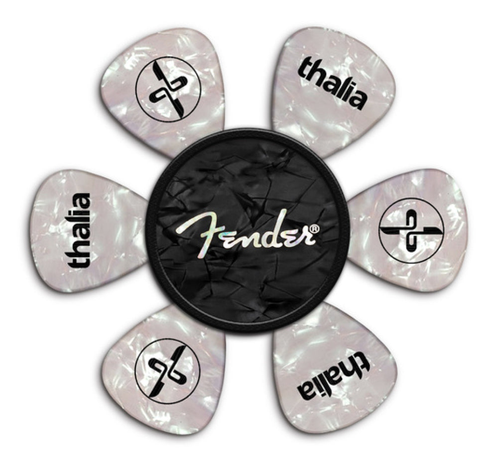 Fender® by Thalia Pick Puck ~ Black ~ Spaghetti Logo