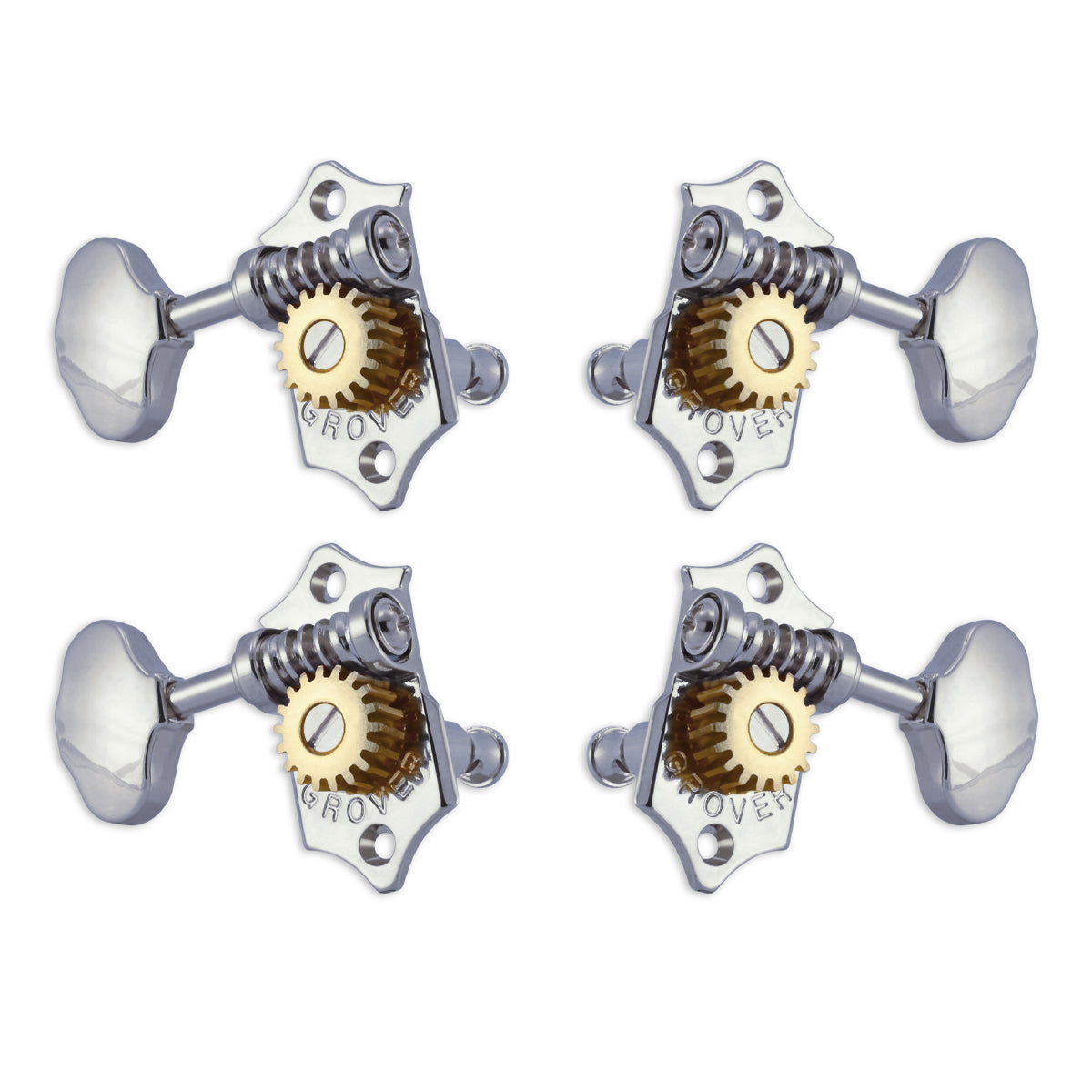 Grover U99 Series Sta-Tite Ukulele Pegs (Set of 4) ~ Chrome