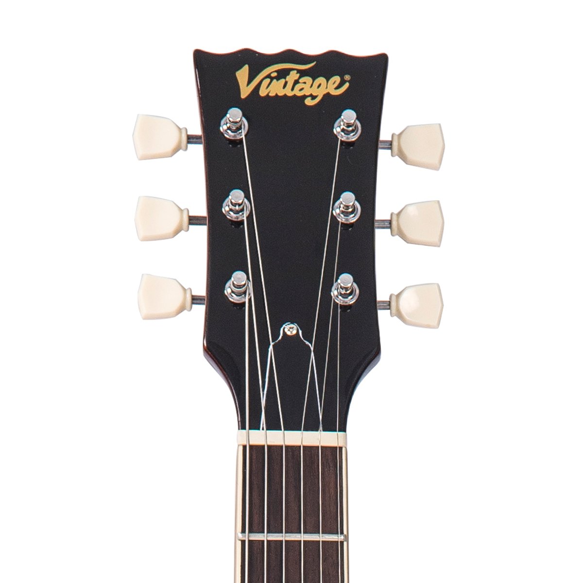 Flamed Amber Vintage V100 ReIssued Electric Guitar with Bigsby