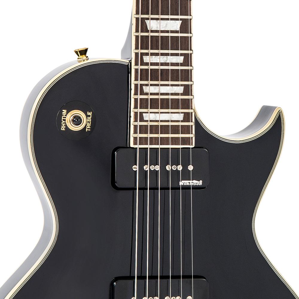 Boulevard Black Vintage V100P ReIssued Electric Guitar w/W90 Pickups