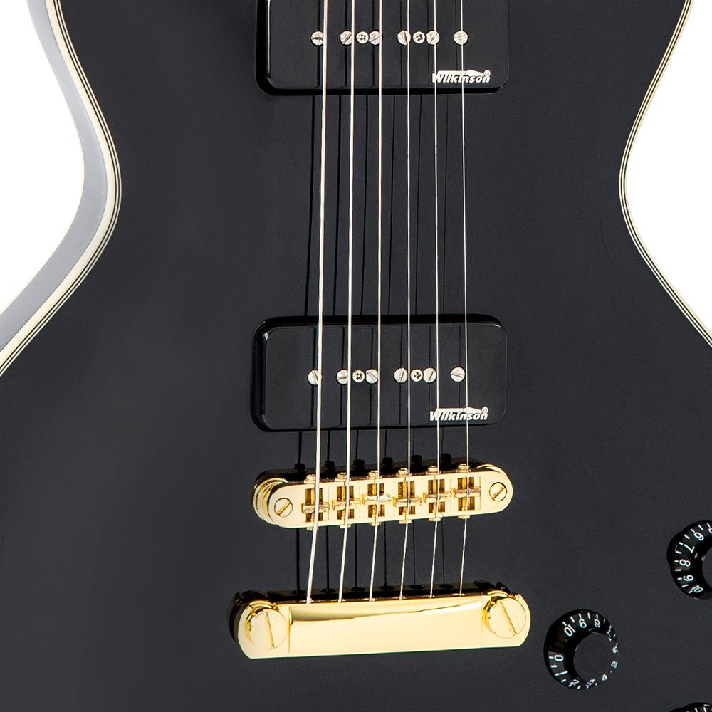 Boulevard Black Vintage V100P ReIssued Electric Guitar w/W90 Pickups