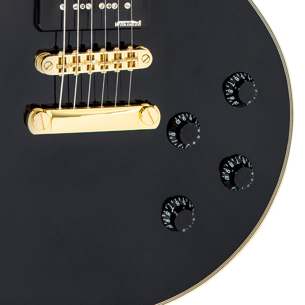 Boulevard Black Vintage V100P ReIssued Electric Guitar w/W90 Pickups
