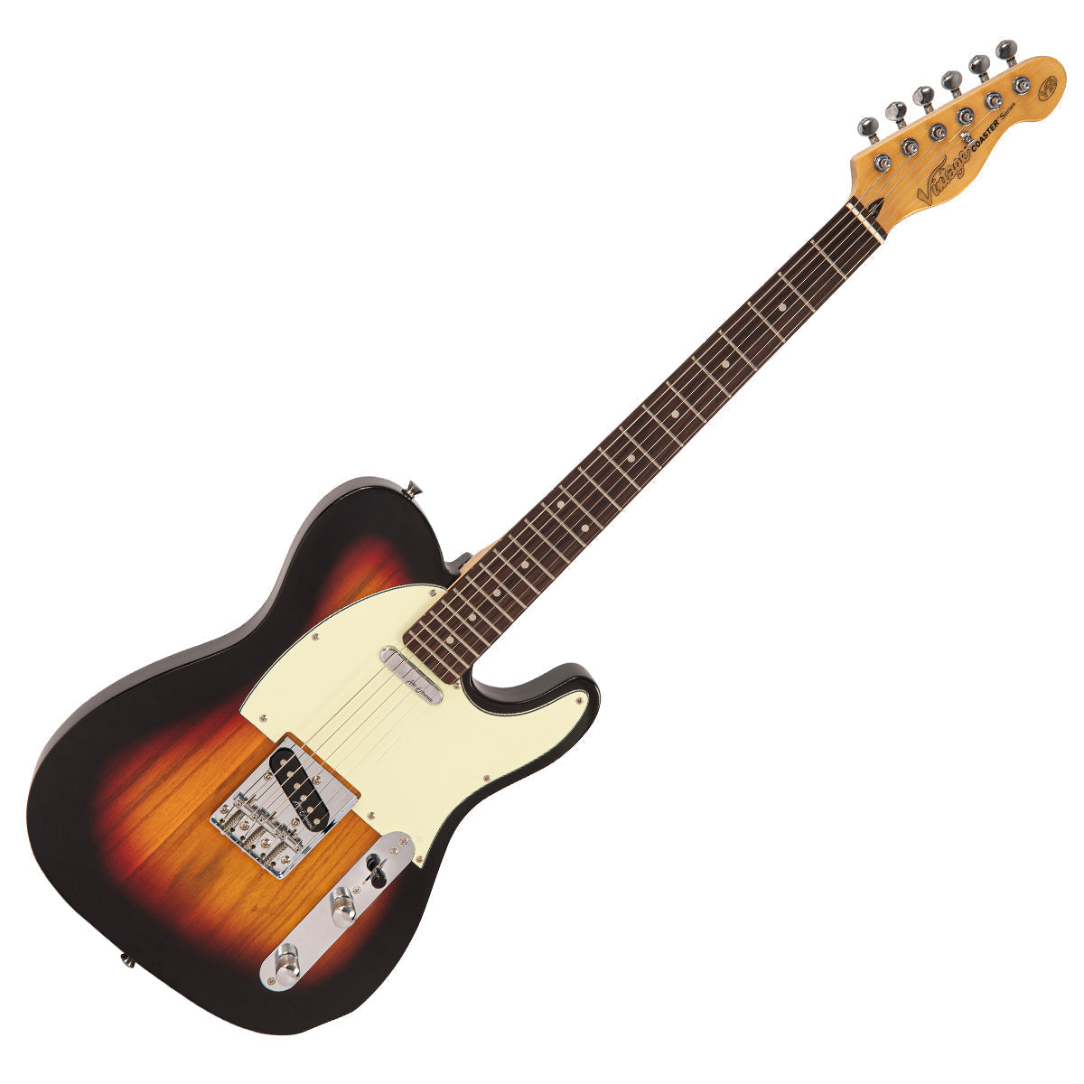 3 Tone Sunburst Vintage V20 Coaster Series Electric Guitar Pack