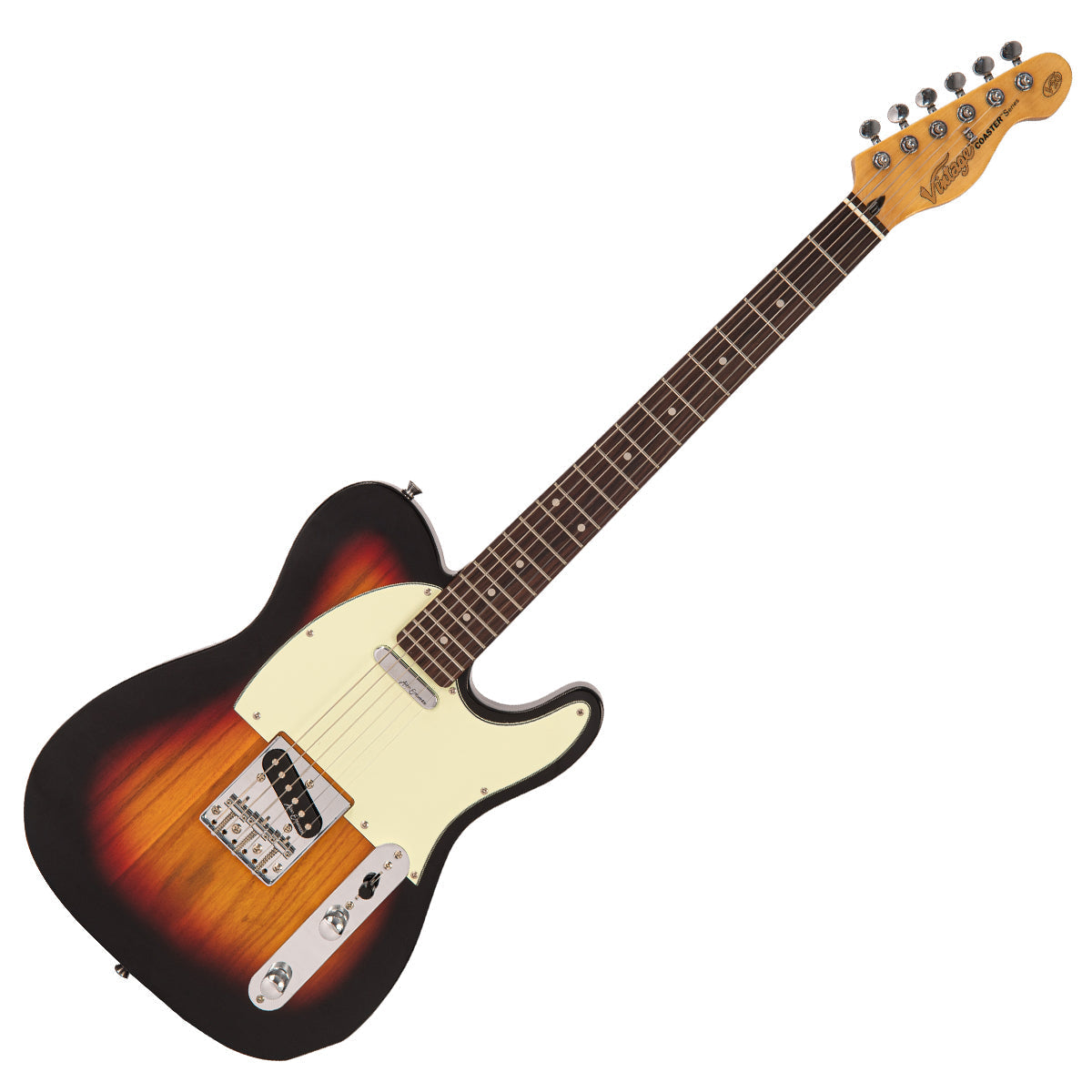 3 Tone Sunburst Vintage V20 Coaster Series Electric Guitar Pack