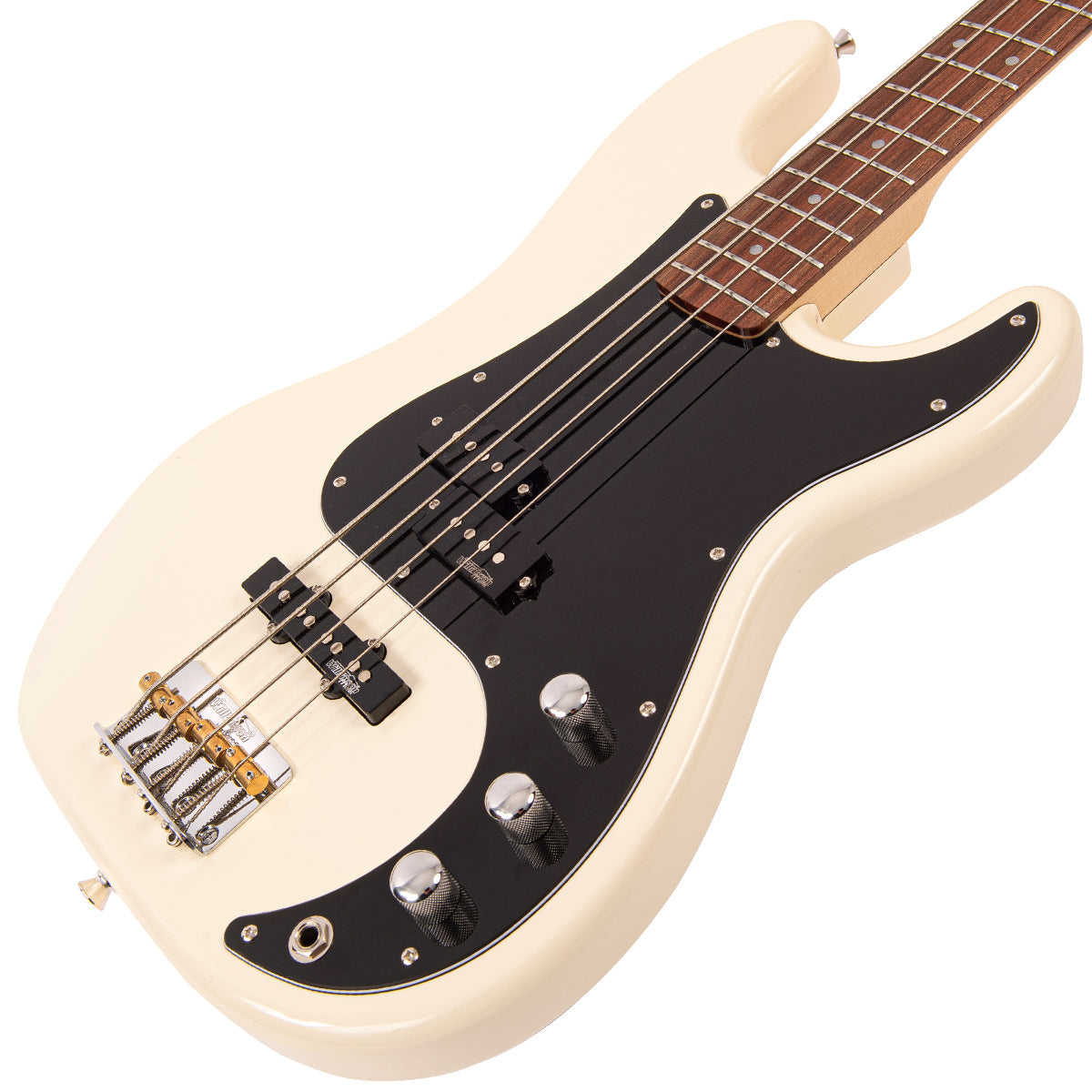 Vintage White Vintage V42 ReIssued Bass Guitar