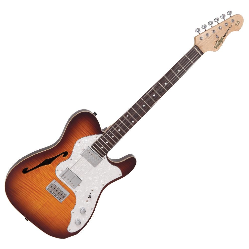 Flame Tobacco Burst Vintage V72H Custom Spec Hardtail