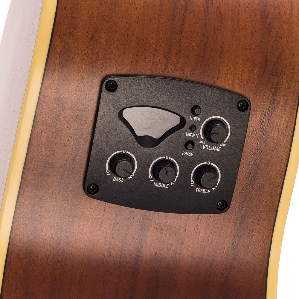 Satin Black Vintage 'Raven' Paul Brett Electro-Acoustic Guitar