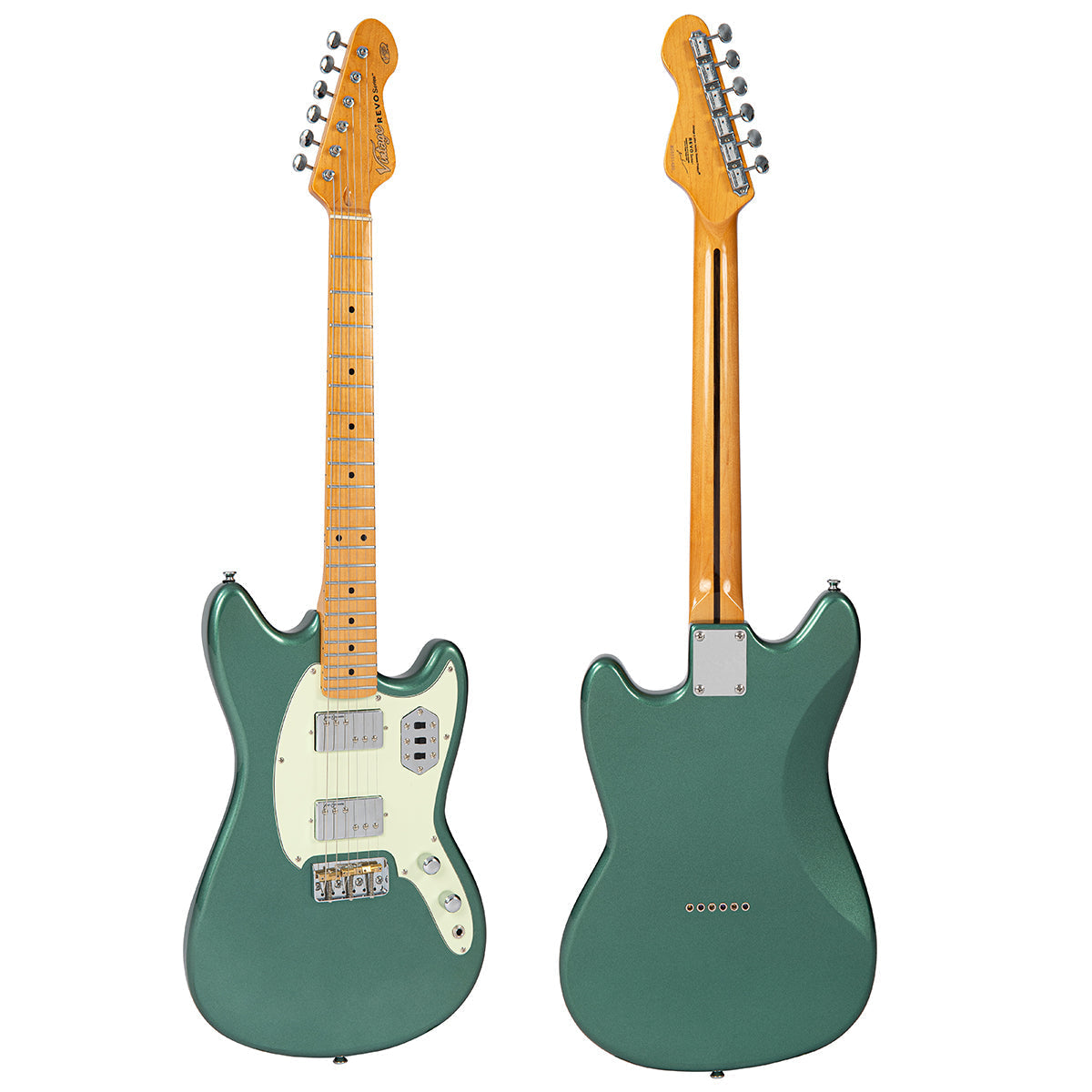 Metallic Sherwood Green Vintage REVO Series 'Colt HH Twin Hardtail' Guitar