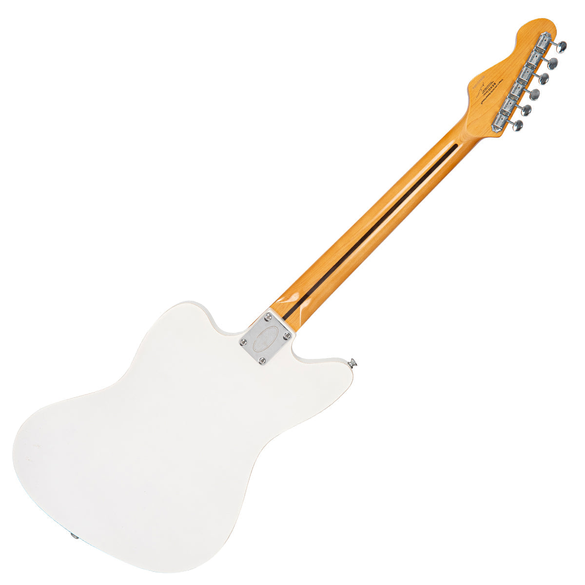 Metallic White Vintage REVO Series 'Surfmaster' Quad Electric Guitar