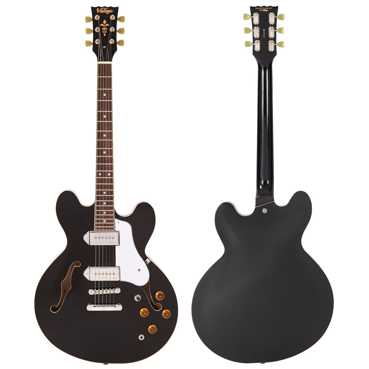 Boulevard Black Vintage VSA500P ReIssued Semi Acoustic Guitar