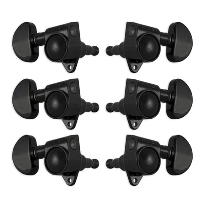 Grover Original Rotomatics Machineheads ~ 3+3 ~ Black Chrome