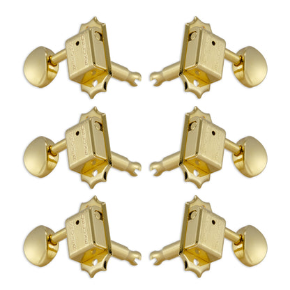 Grover Deluxe Machineheads, 3+3 ~ Gold
