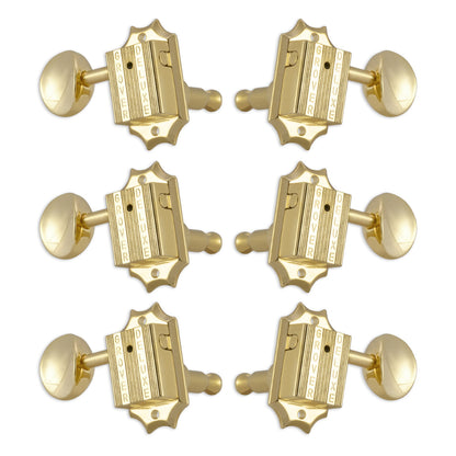 Grover Vintage Machineheads ~ 6 in-line ~ Gold