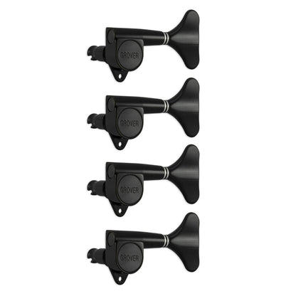 Grover Mini Bass Machineheads 4 in-line – Black Chrome
