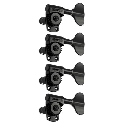 Grover Titan Bass Machineheads 4 in-line – Black Chrome