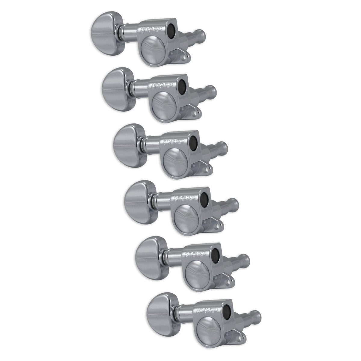 Grover Mini Rotomatics Machineheads 6 in-line – Nickel Left Hand