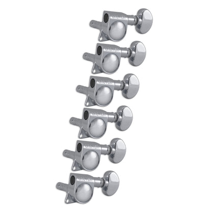 Grover Mini Locking Rotomatics Machineheads ~ 6 in-line ~ Chrome