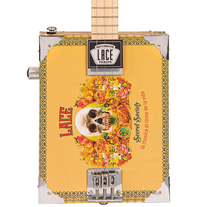 Lace Cigar Box Electric Guitar ~ 3 String ~ Secret Society