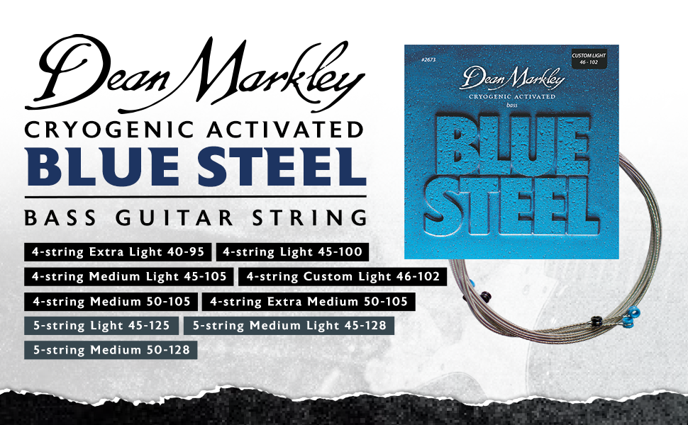 Dean Markley Blue Steel Bass Guitar Strings Medium Light 4 String 45-105