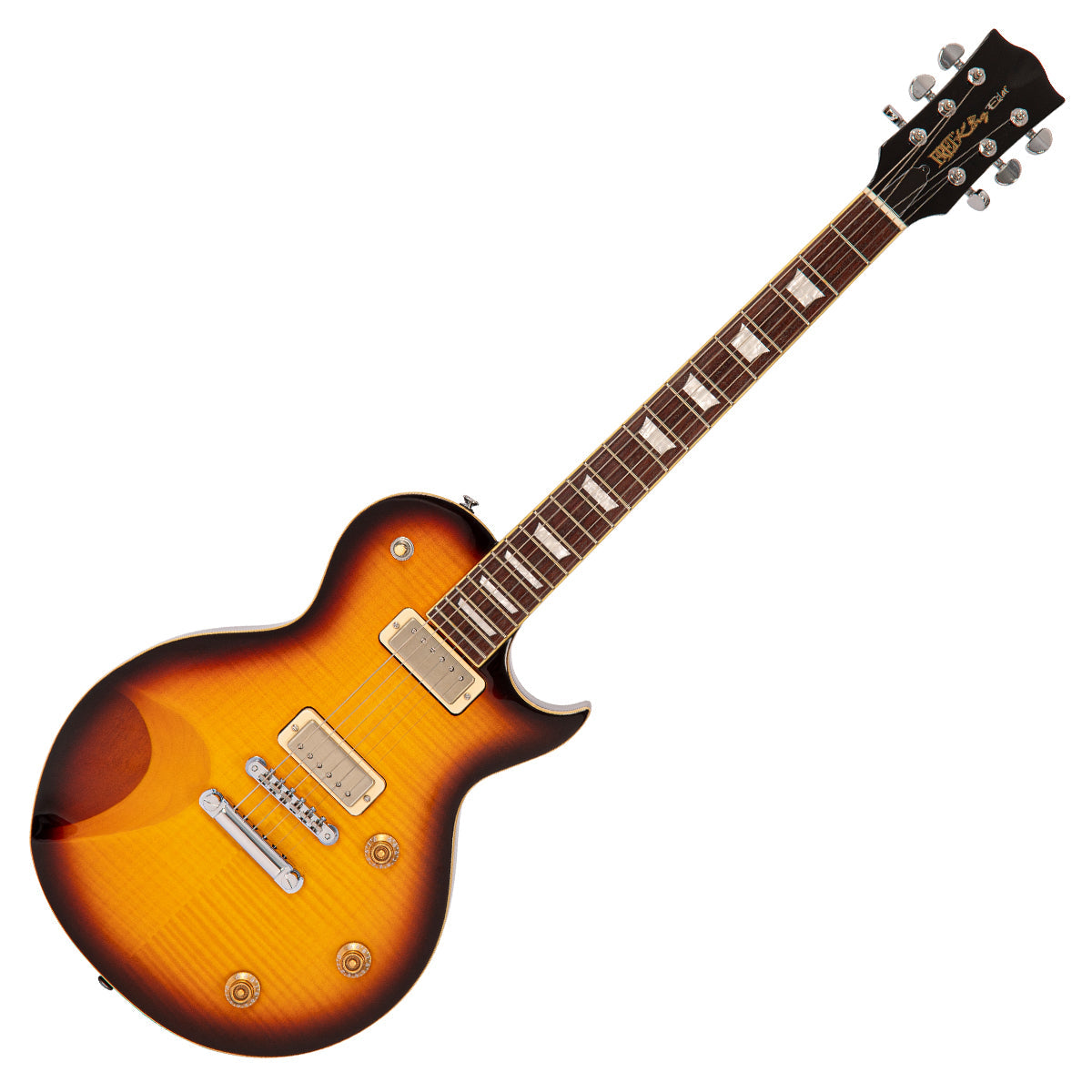 Flamed Tobacco Sunburst Fret-King Eclat Custom Electric Guitar
