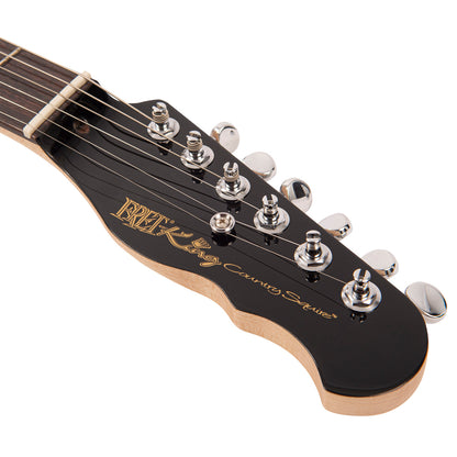 Gloss Black Fret-King Country Squire Stealth Electric Guitar