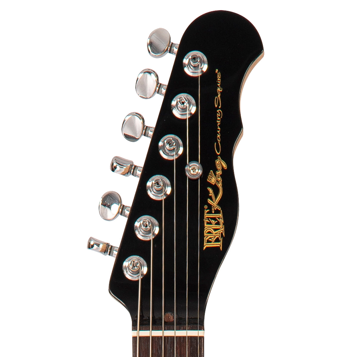 Gloss Black Fret-King Country Squire Stealth Electric Guitar