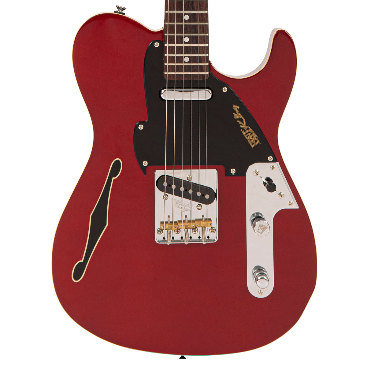 Candy Apple Red Fret-King Country Squire Stealth Electric Guitar