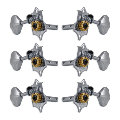 Grover Sta-Tite Machineheads 3+3 Horizontal – Chrome
