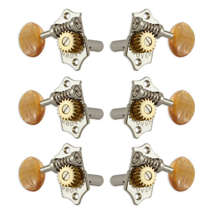 Grover Sta-Tite Machineheads 3+3 Vertical Nickel – Rosewood Buttons