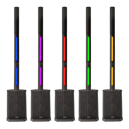 KAM Compact Tower PA system with Lighting ~ 240W