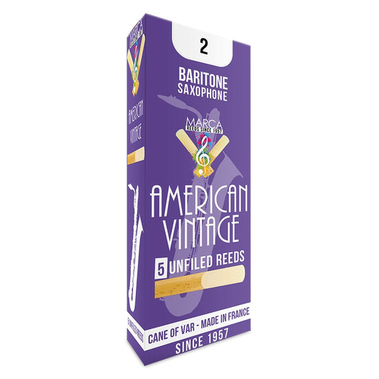 Marca American Vintage Reeds ~ 5 pack ~ Baritone Sax ~ 2