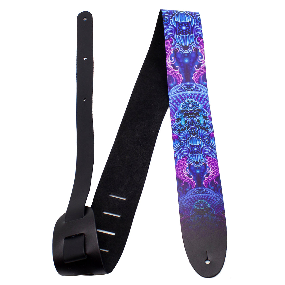 Perri's 2.5" Leather Guitar Strap ~ David Bollt ~ Purple