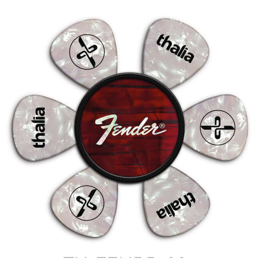 Fender® by Thalia Pick Puck ~ Red Angel Wing ~ Perrine Logo