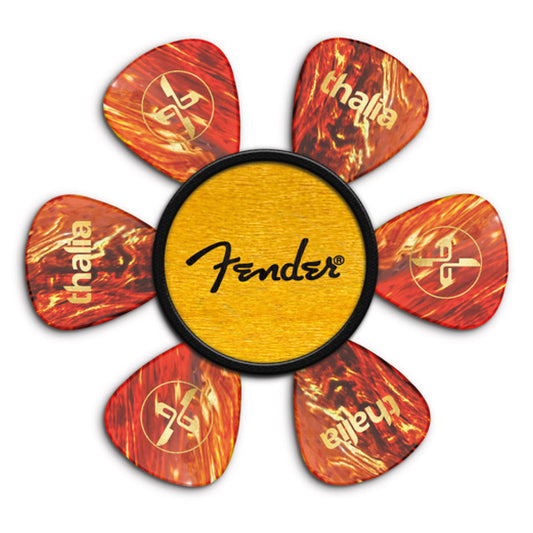 Fender® by Thalia Pick Puck ~ Maple ~ Black Spaghetti Logo