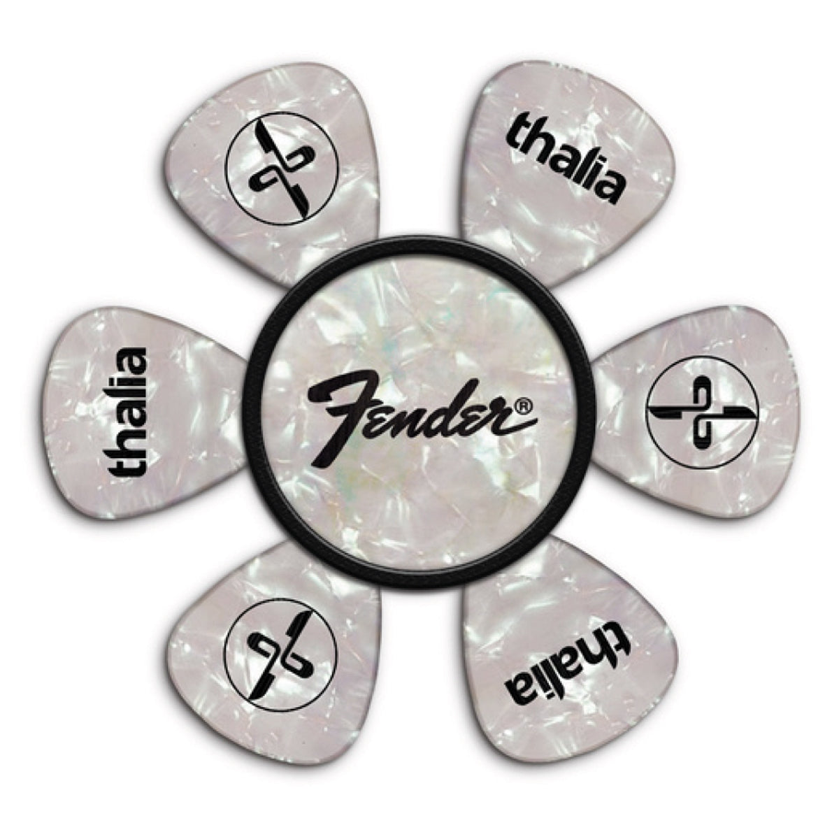 Fender® by Thalia Pick Puck ~ Mother-of-Pearl ~ Perrine Logo