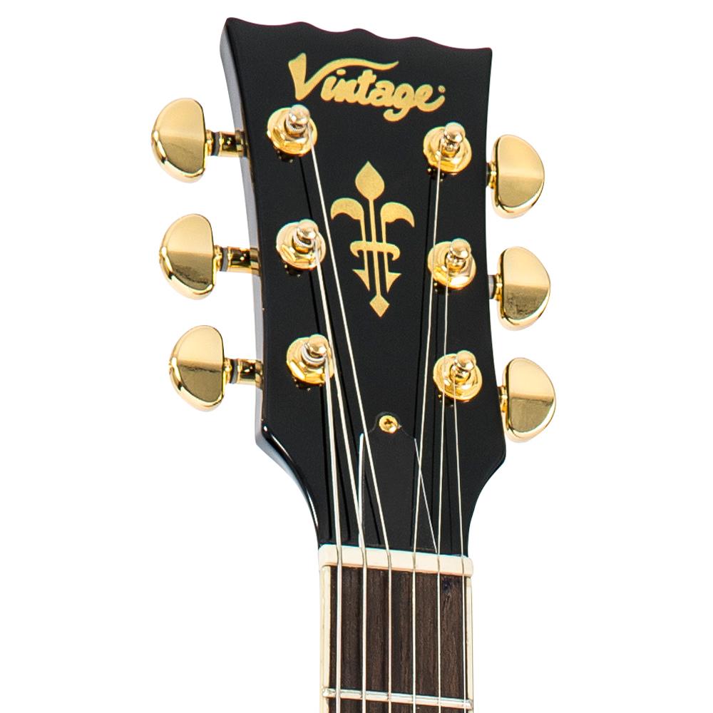 Boulevard Black Vintage V100P ReIssued Electric Guitar w/W90 Pickups